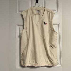 T30- CUTTER & BUCK Cream WINDTEC Pullover Vest